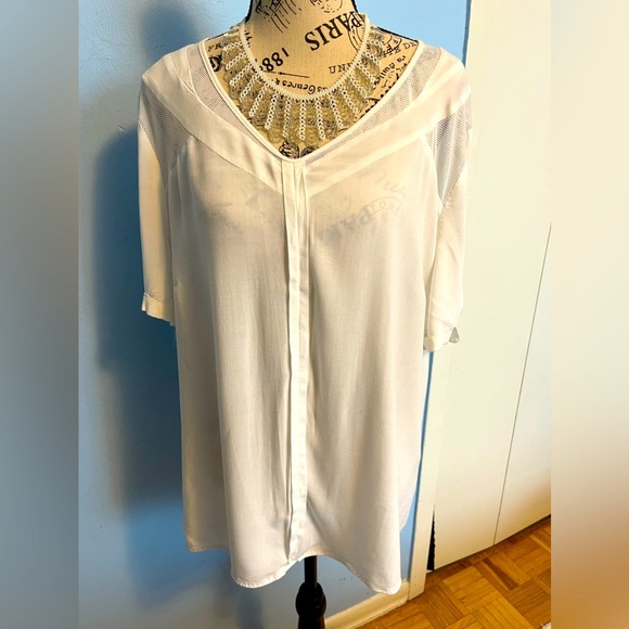 2 X 12 Short Sleeve Blouse Red X - Picture 1 of 14